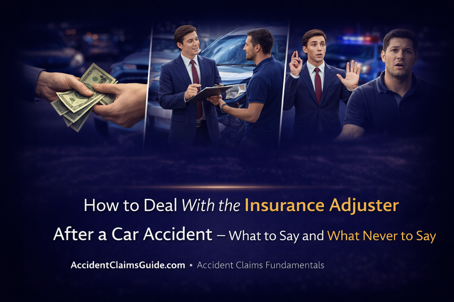 How to Deal With the Insurance Adjuster After a Car Accident — What to Say and What Never to Say